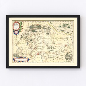 Isle of France Map 1623, Vintage Isle of France Map, Old Isle of France Art, Wall Art Gift for Isle of France History Lovers Retro Decor