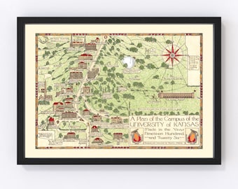 Princeton University Map 1906, Vintage Princeton University Map