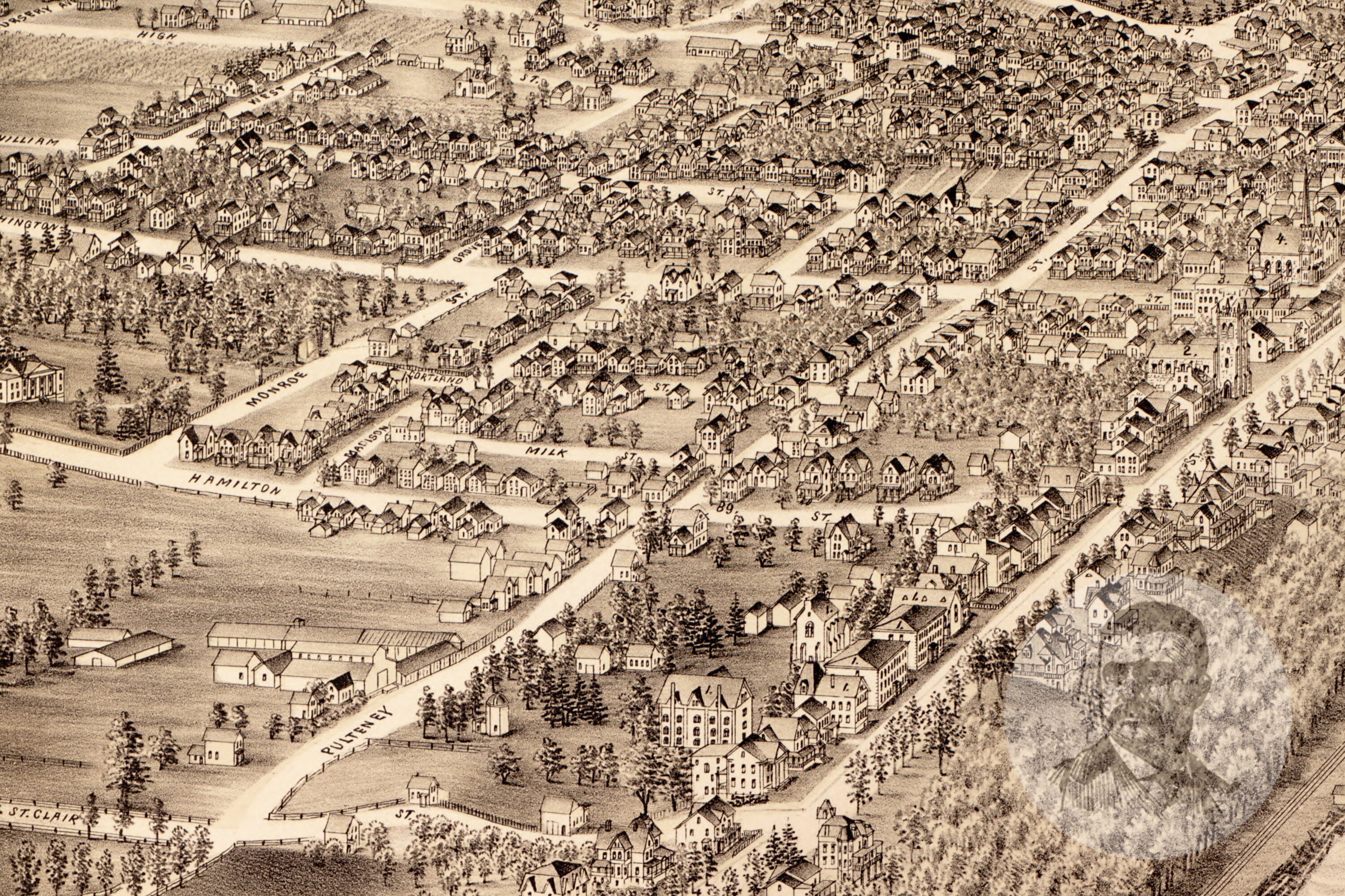 Vintage Geneva Map 1893 Old Map of Geneva New York Etsy