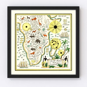 South Africa Map 1931, Vintage South Africa Map, Old South Africa Art, Wall Art Gift for South Africa History Lovers Retro Decor