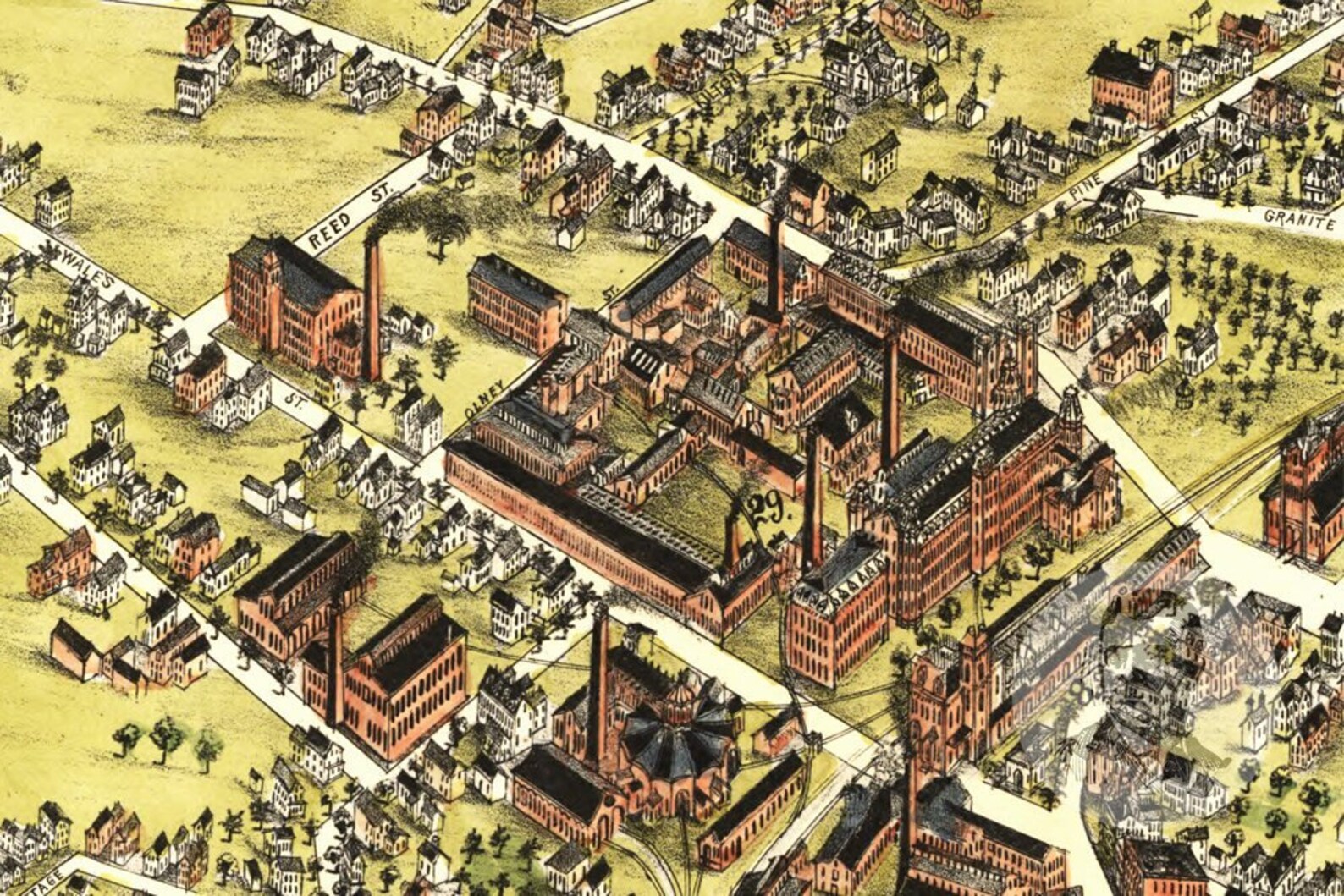 Vintage Taunton Map 1875 Old Map of Taunton Massachusetts Etsy