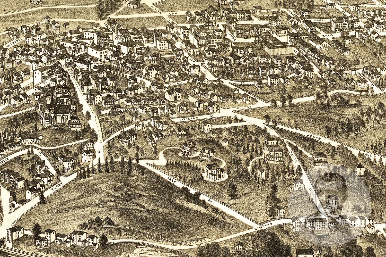 Vintage Fishkill Map 1886 Old Map of Fishkill New York Etsy