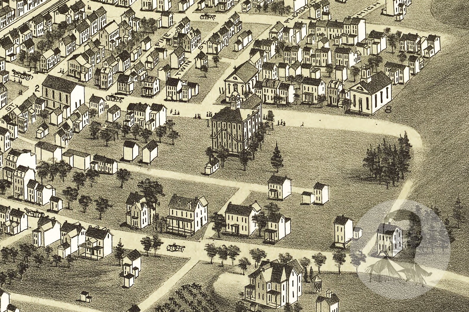 Vintage Minersville Map 1889 Old Map of Minersville Etsy