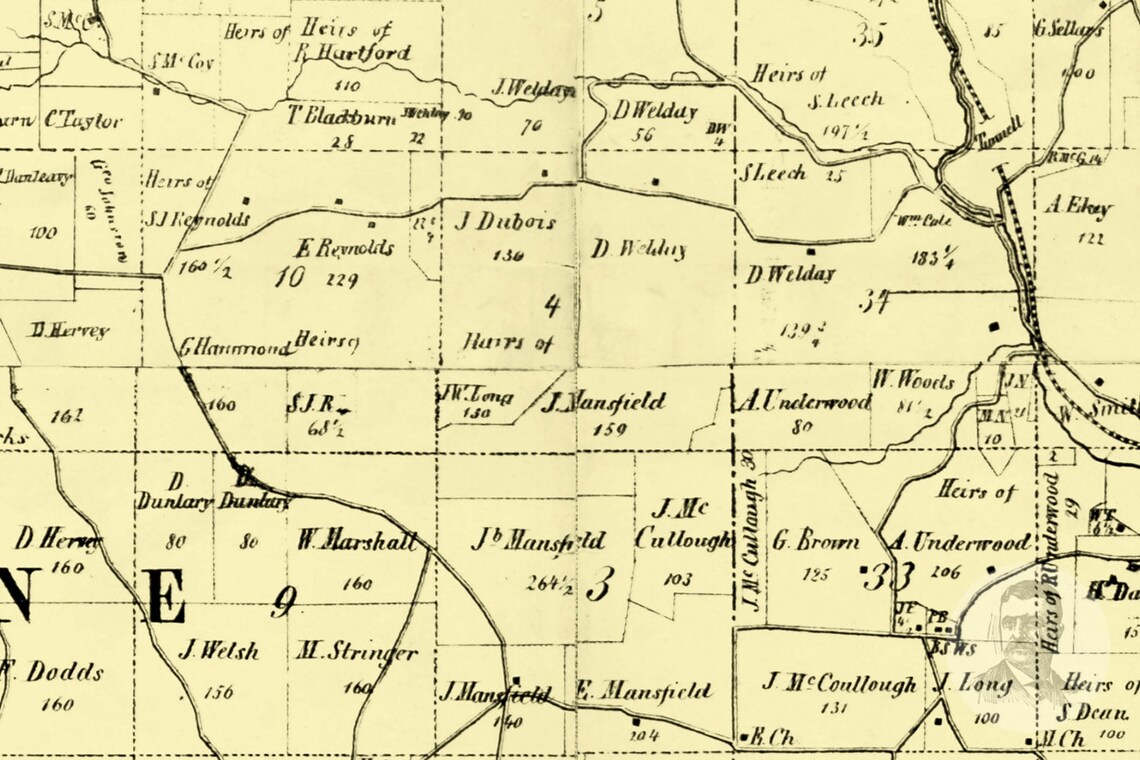 Vintage Jefferson County Map 1856 Old Map of Jefferson Etsy