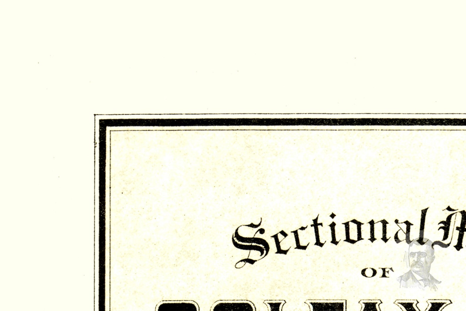 Vintage Colfax County Map 1889 Old Map of Colfax County New Etsy