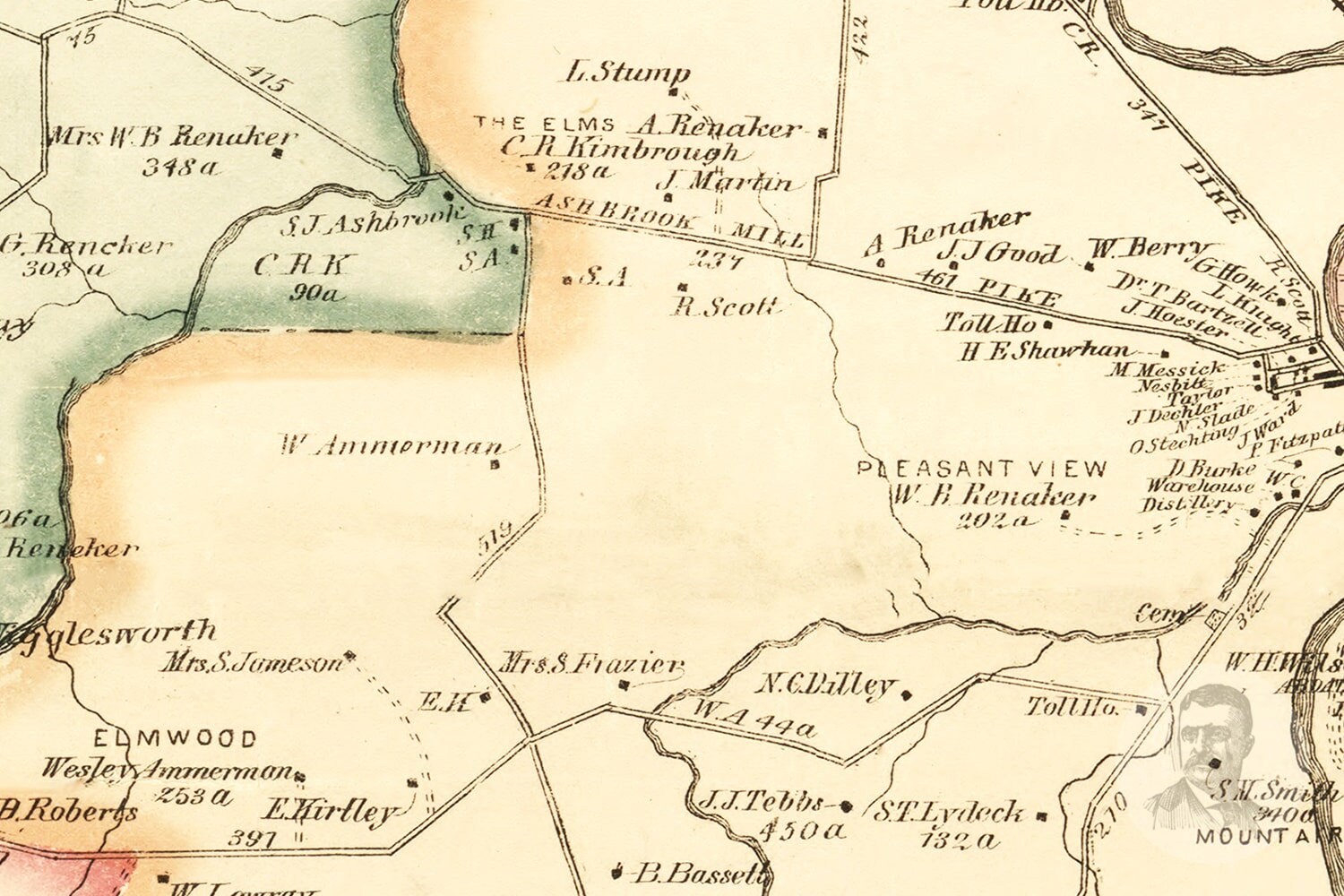 Vintage Harrison County Map 1877 Old Map of Harrison County Etsy