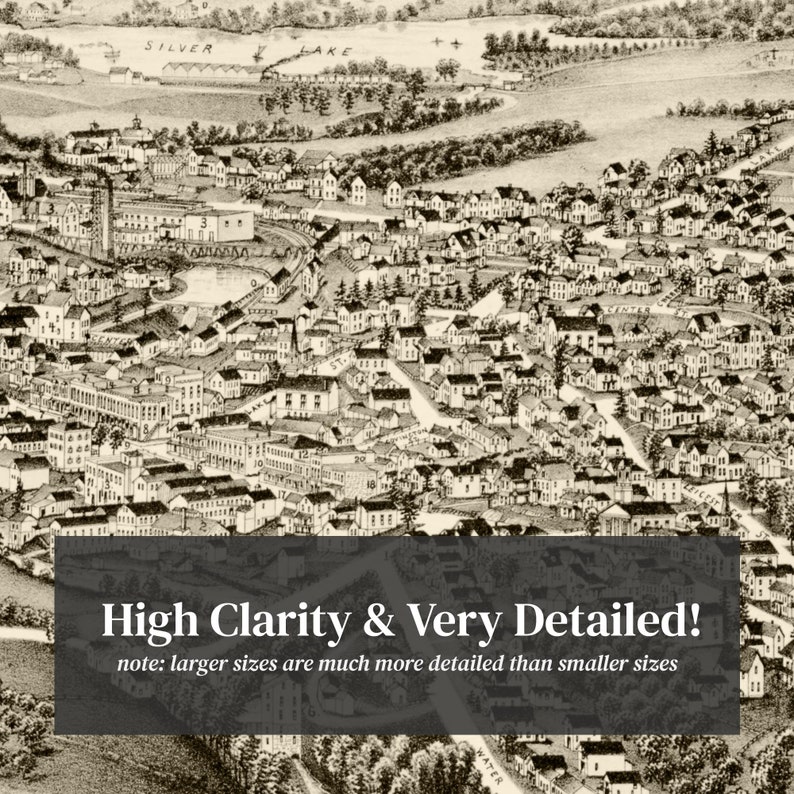 Perry Map 1892 Old Map of Perry New York Art Vintage Print Etsy