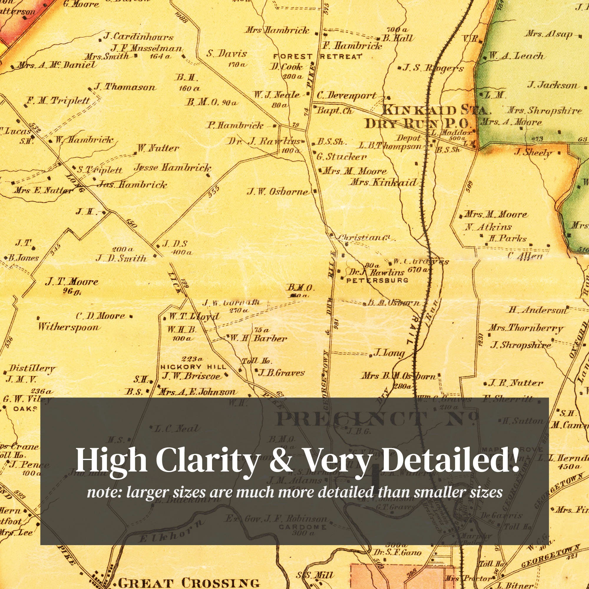 Scott County Kentucky Map 1879 Old Map of Scott County Etsy