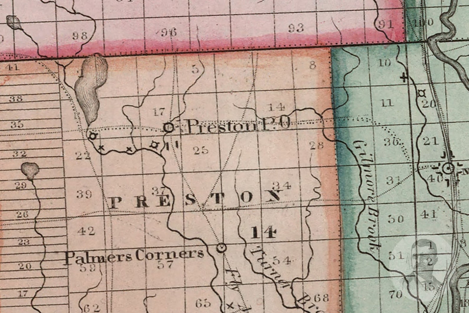 Vintage Chenango County NY Map 1840 Old New York Map Etsy