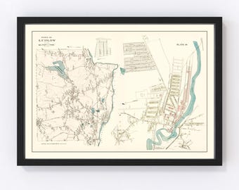 Grant Map 1902, Vintage Grant Map, Old Grant Missouri Art, Wall Art Gift for Grant History Lovers Retro Decor