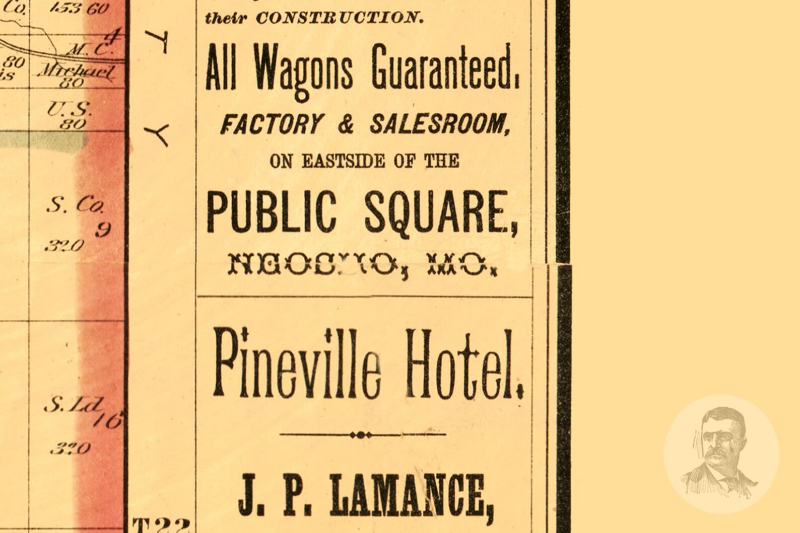 Vintage McDonald County Map 1884 Old Map of McDonald County Etsy