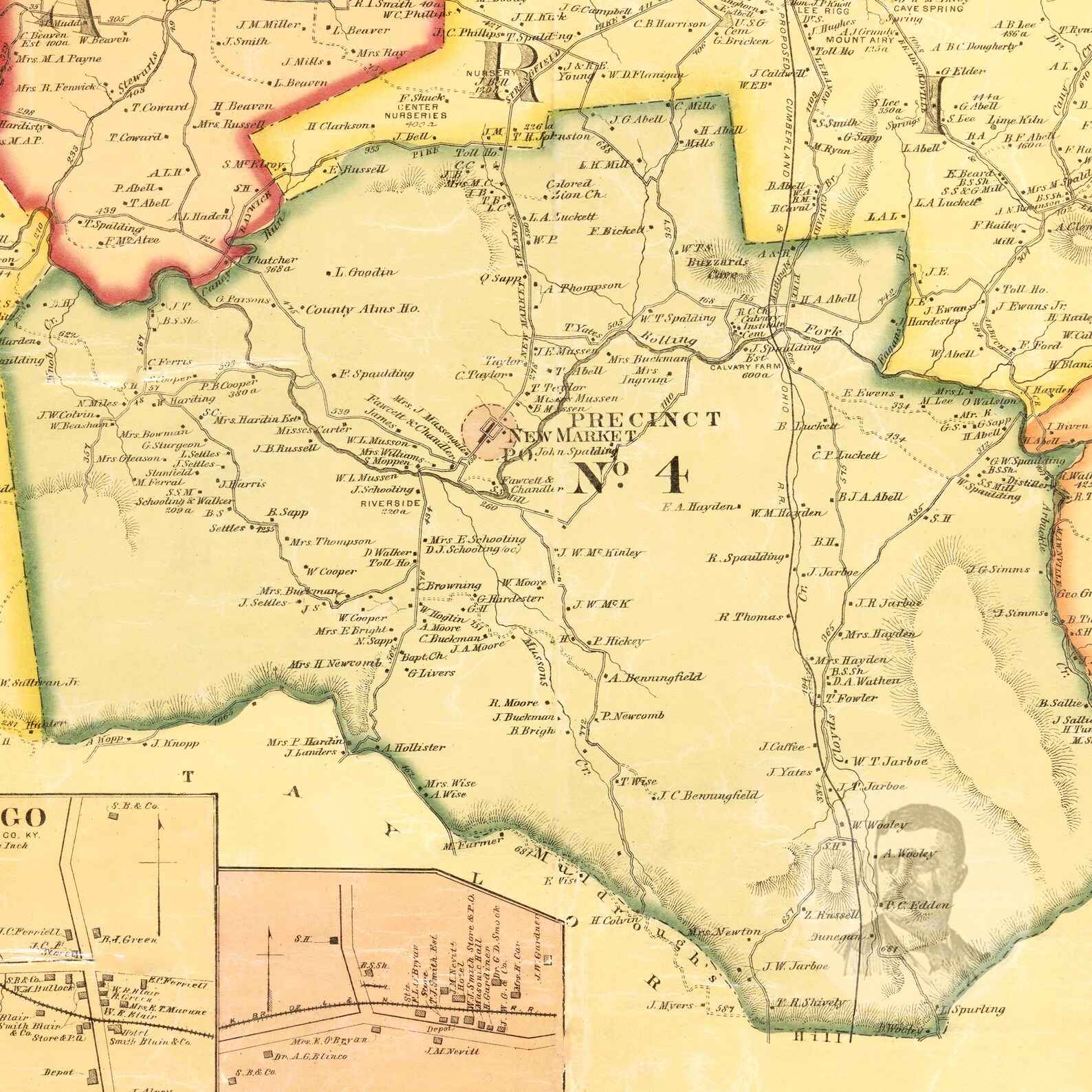 Marion County Kentucky vintage Map from 1877 Old County Map Etsy