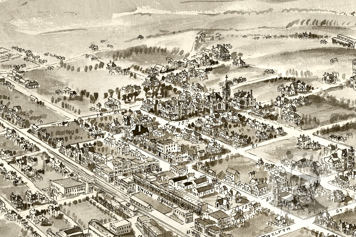 Vintage Hickory Map 1907 Old Map of Hickory North Carolina Etsy