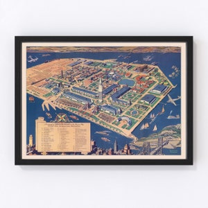 San Francisco Map 1939, Vintage San Francisco Map, Old San Francisco California Art, Wall Art Gift for San Francisco History Lovers Retro De