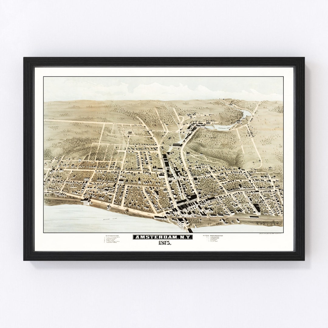 Amsterdam Map 1875 Old Map of Amsterdam - Il 1080xN.4196012668 Fgrv