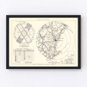 Rapid City Air Force Base Vicinity Map 1952, Vintage Rapid City Air Force Base Vicinity Map, Old Rapid City Air Force Base Vicinity Art, Wal