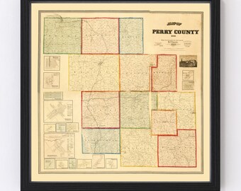 Perry County Ohio Plat Map Perry County Map | Etsy