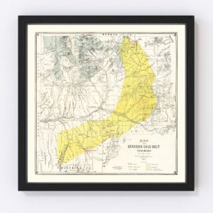 Gunnison Gold Belt Map 1896, Vintage Gunnison Gold Belt Map, Old Gunnison Gold Belt Art, Wall Art Gift for Gunnison Gold Belt History Lovers