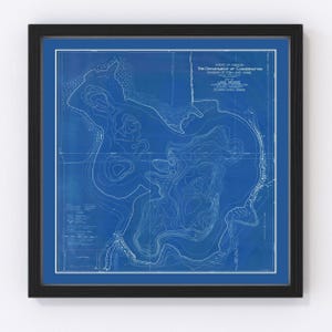 Lake George Map 1923, Vintage Lake George Map, Old Lake George Art, Wall Art Gift for Lake George History Lovers Retro Decor
