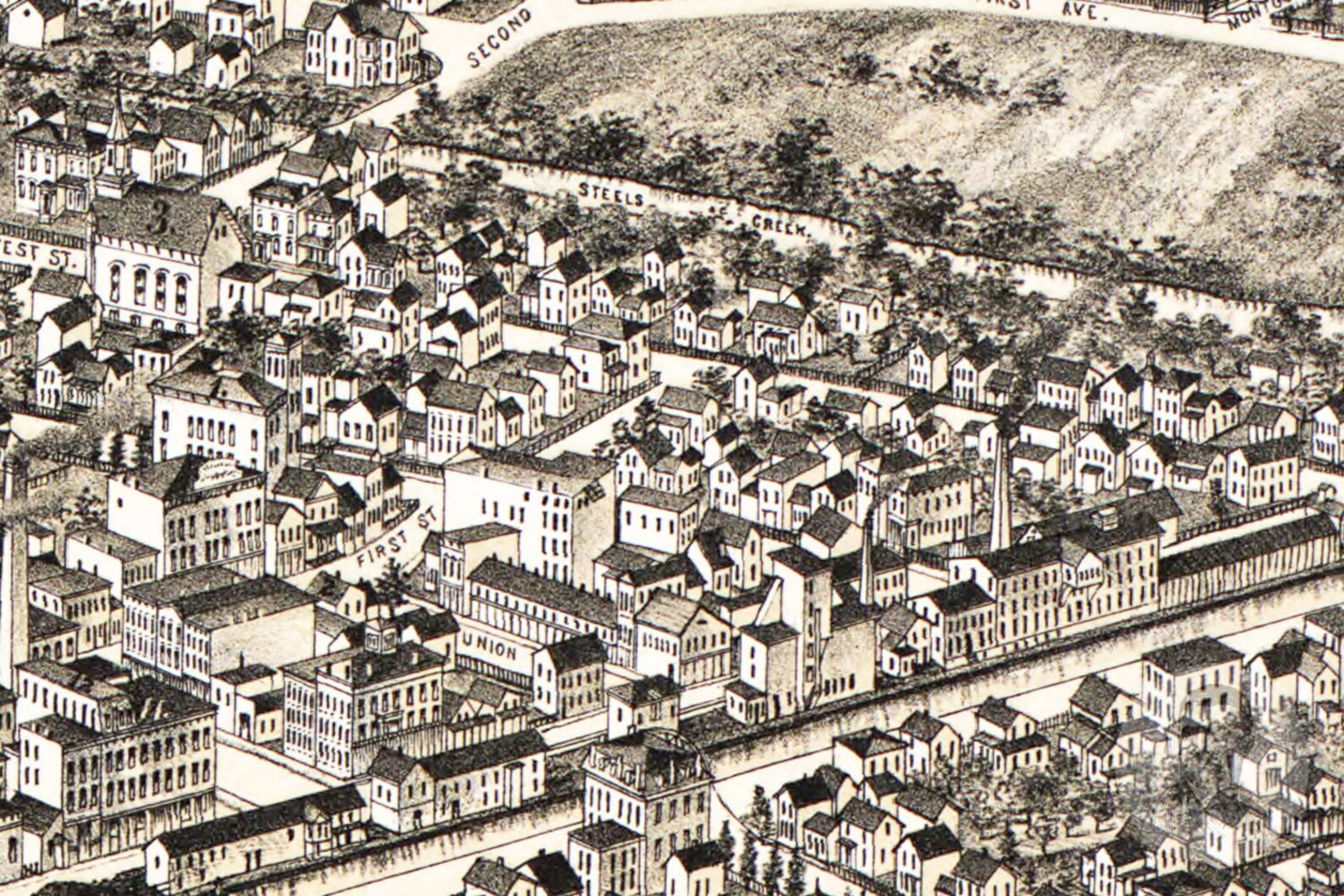 Vintage Ilion Map 1881 Old Ilion New York Map Historic NY Etsy