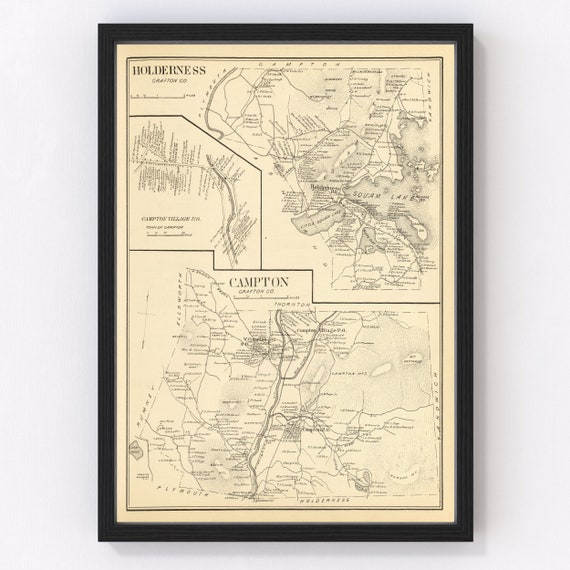 Campton Map 1892 Old Map of Campton New Hampshire Art Etsy