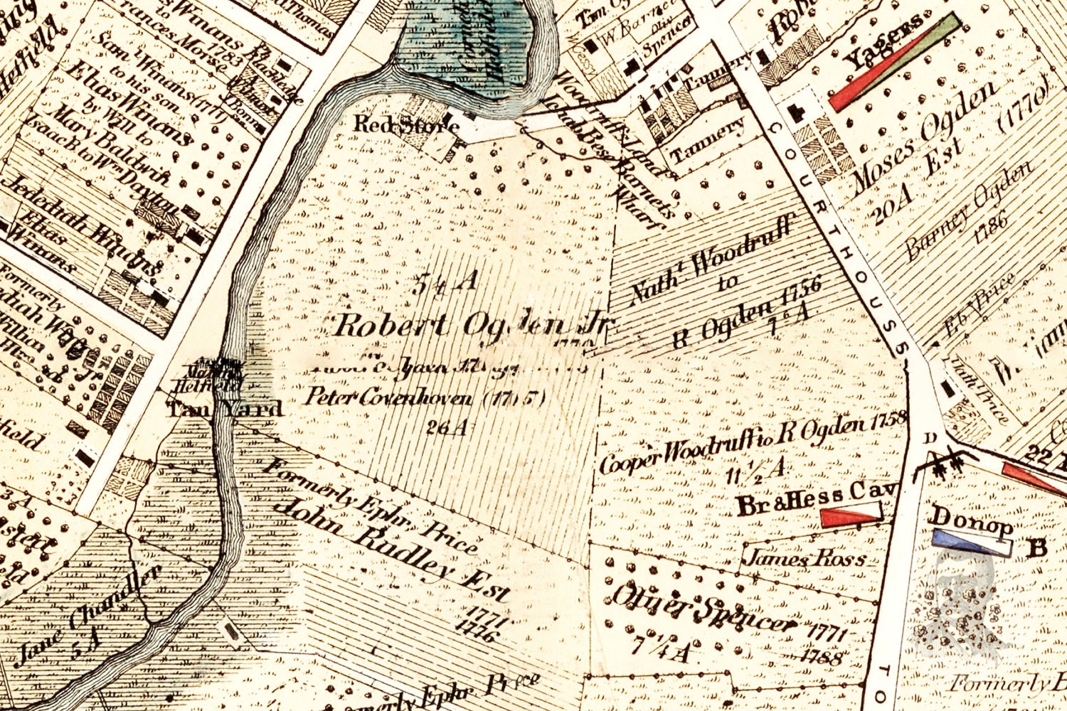 Vintage Elizabethtown County Map 1775 Old Map of Etsy