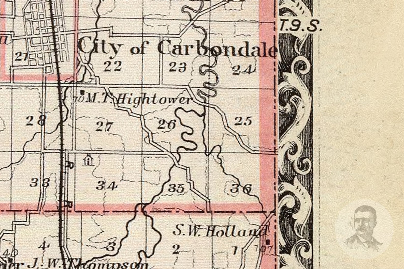 Vintage Jackson County IL Map 1876 Old Illinois Map Etsy
