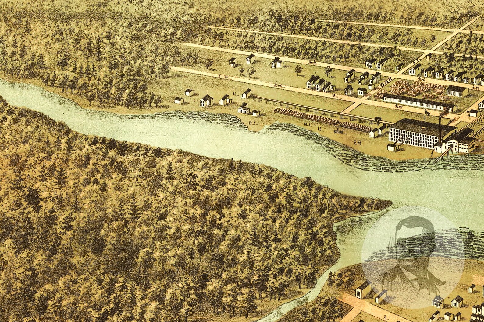 Vintage Peshtigo Map 1871 Old Map of Peshtigo Wisconsin Etsy