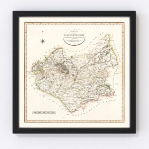 Lancashire County England Map 1806, Vintage Lancashire County England Map, Old Lancashire County England Art, Wall Art Gift for Lancashire C