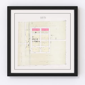 Colon Map 1907, Vintage Colon Map, Old Colon Nebraska Art, Wall Art Gift for Colon History Lovers Retro Decor