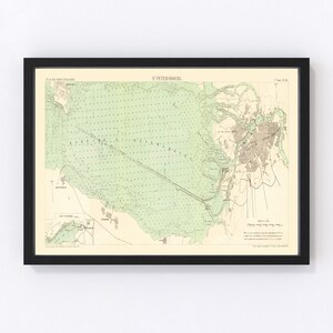 Saint Petersburg Map 1884, Vintage Saint Petersburg Map, Old Saint Petersburg Art, Wall Art Gift for Saint Petersburg History Lovers Retro D