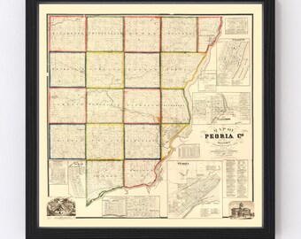 Peoria County Plat Map Peoria County Map | Etsy