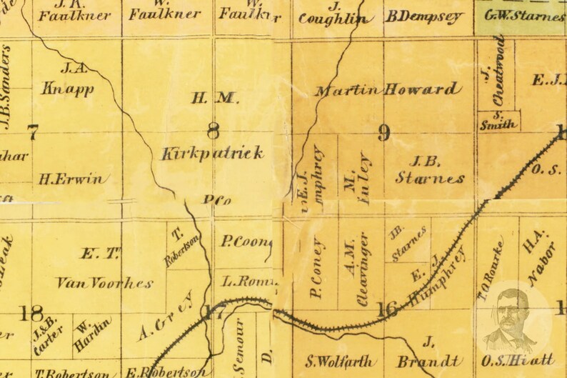 vintage-leavenworth-county-map-1894-old-map-of-leavenworth-etsy