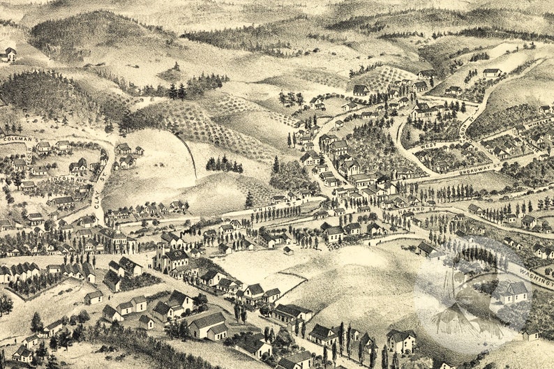 Vintage Placerville Map 1888 Old Map of Placerville Etsy