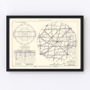 Craig Air Force Base Map 1950, Vintage Craig Air Force Base Map, Old Craig Air Force Base Art, Wall Art Gift for Craig Air Force Base Histor
