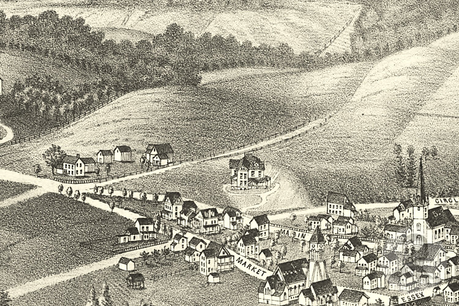 Vintage Ellenville Map 1887 Old Ellenville New York Map Etsy