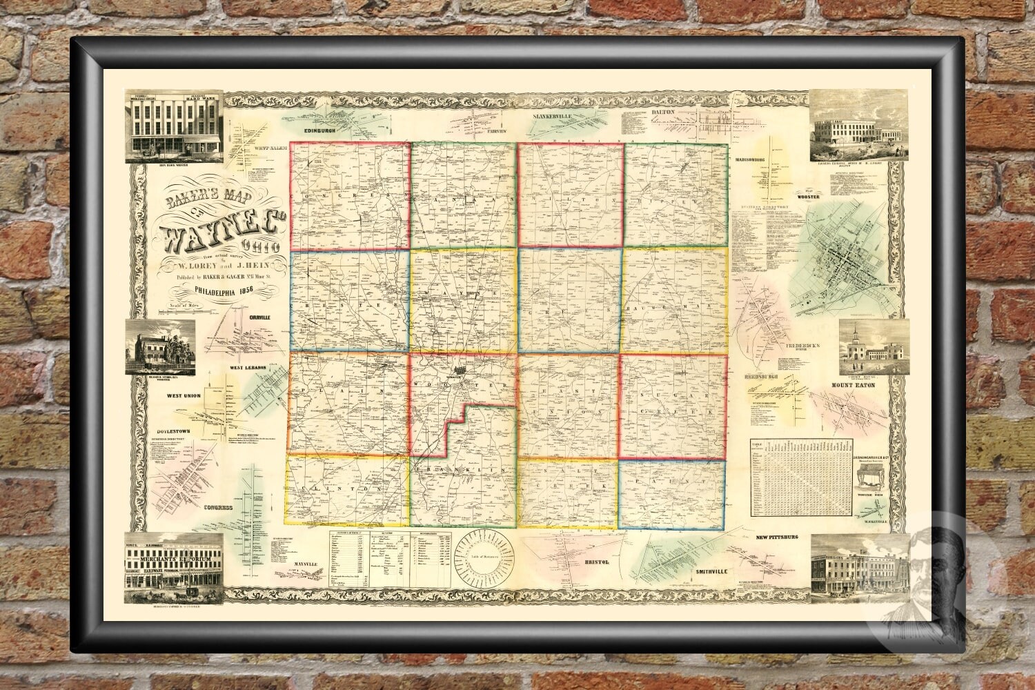 Wayne County Ohio 1856 Old Map Reprint Old Maps - vrogue.co