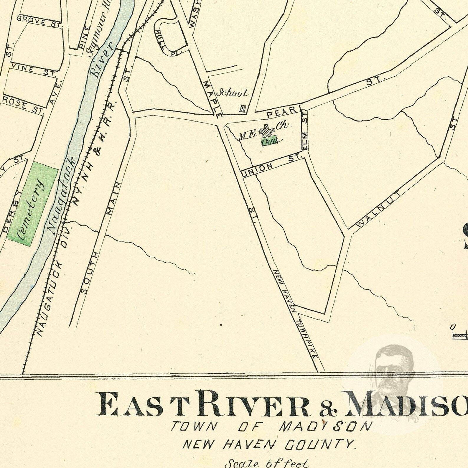 Madison Connecticut Vintage Map From 1893 Old City Map Art Etsy