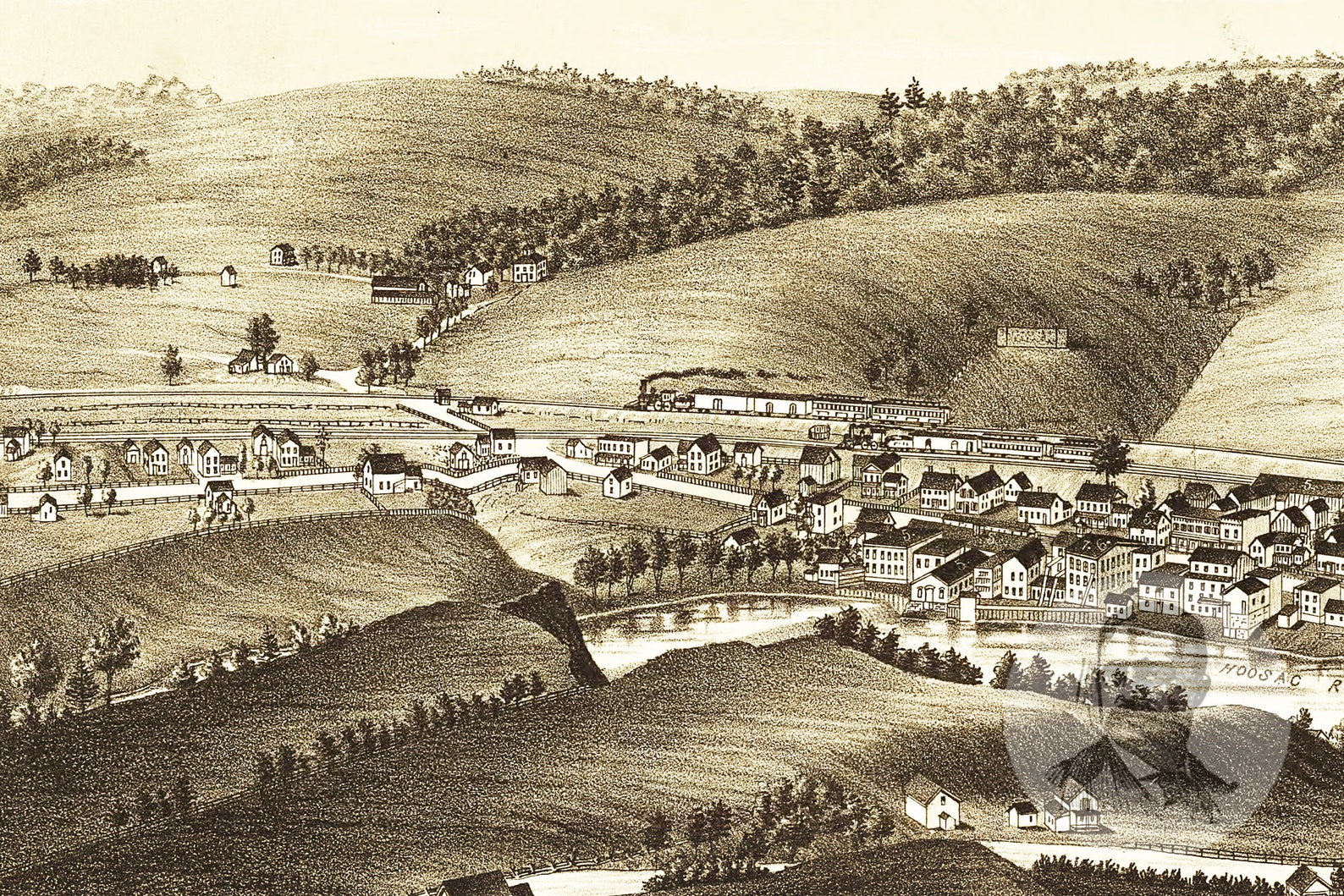 Vintage Johnsonville Map 1887 Old Map of Johnsonville New Etsy