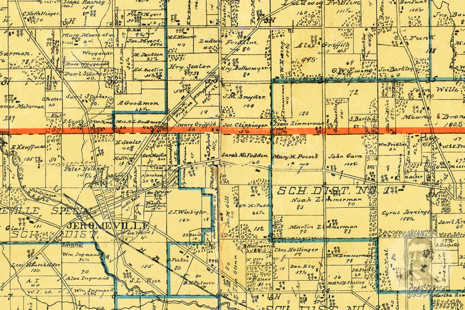 Vintage Ashland County Map 1897 Old Map of Ashland County Etsy