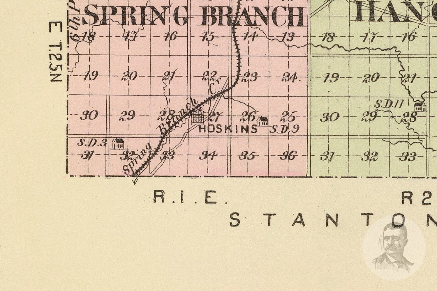 Vintage Wayne County NE Map 1885 Old Nebraska Map Etsy