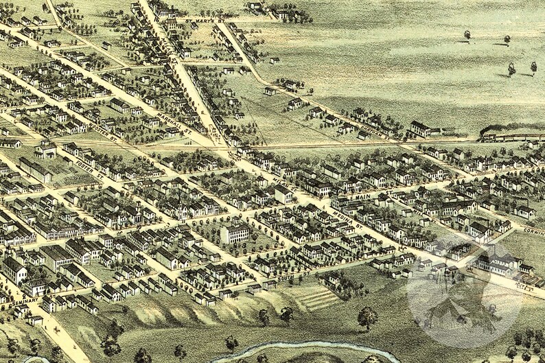 Vintage Norwalk Map 1870 Old Map of Norwalk Ohio Historical | Etsy