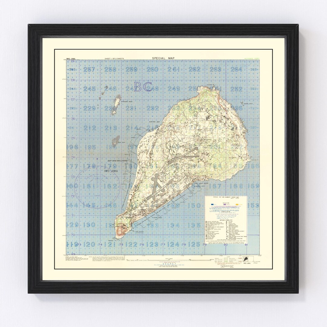 Japan Map 1944, Vintage Japan Map, Old Japan Art, Wall Art Gift for ...