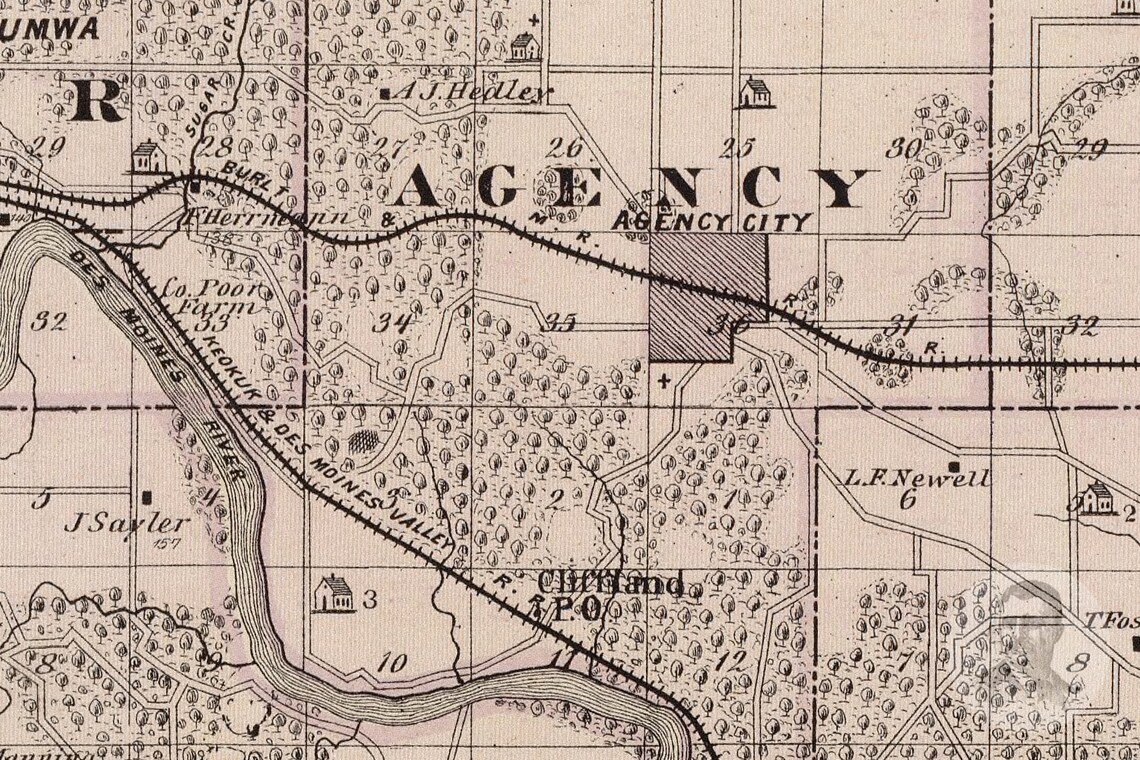 Vintage Wapello County IA Map 1875 Old Iowa Map Historical Etsy