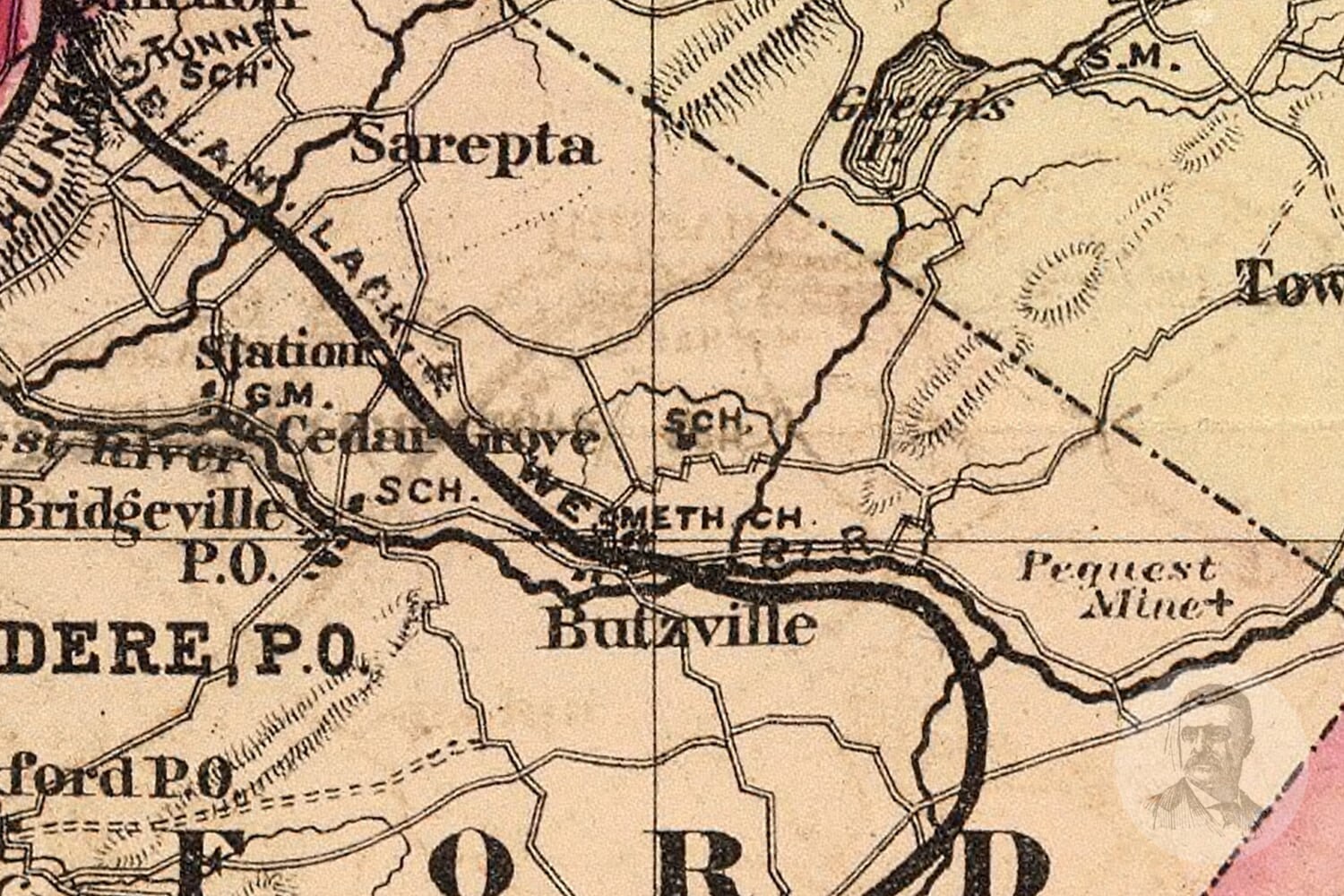 Vintage Warren County NJ Map 1872 Old New Jersey Map Etsy