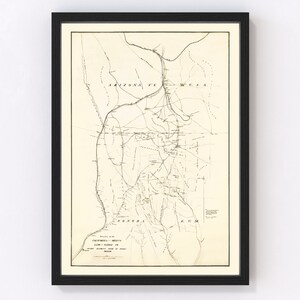 Cochise County Map 1905, Vintage Cochise County Map, Old Cochise County California Art, Wall Art Gift for Cochise County History Lovers Retr