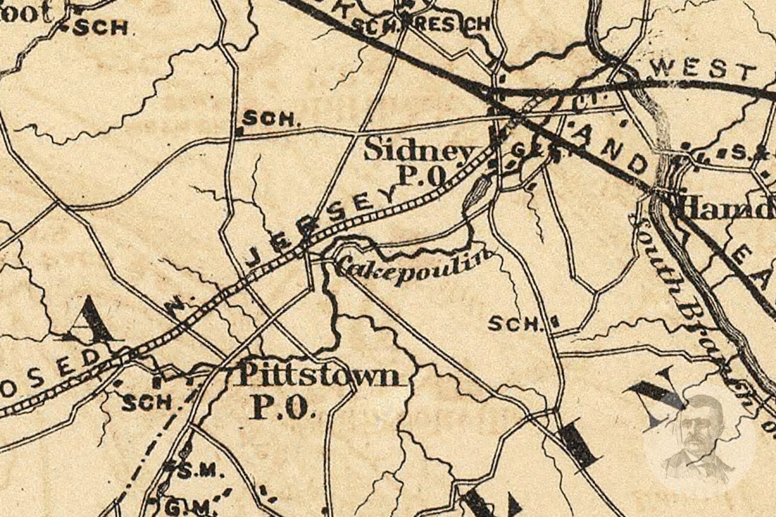 Vintage Warren County NJ Map 1872 Old New Jersey Map Etsy
