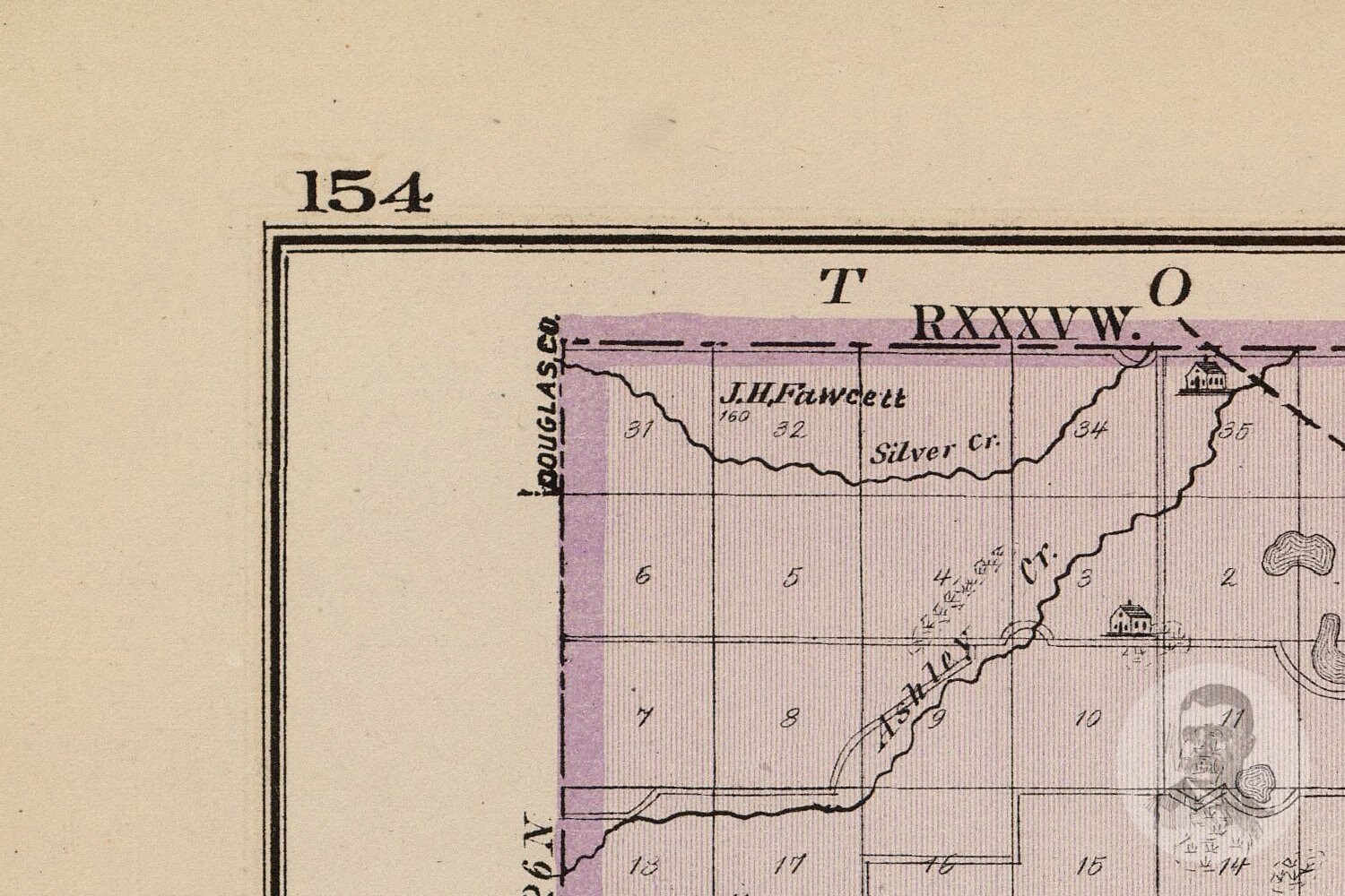 Vintage Stearns County MN Map 1874 Old Minnesota Map Etsy