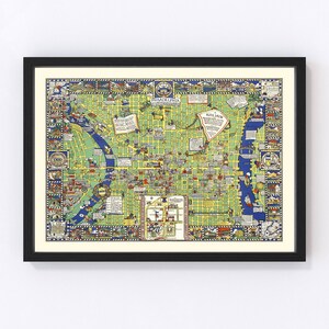 Philadelphia Map 1926, Vintage Philadelphia Map, Old Philadelphia Pennsylvania Art, Wall Art Gift for Philadelphia History Lovers Retro Deco