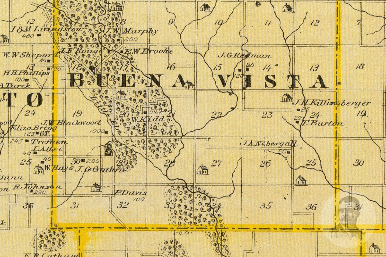 Vintage Jasper County IA Map 1875 Old Iowa Map Historical Etsy